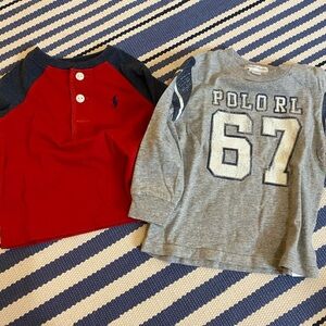 Polo by Ralph Lauren Red and Grey Kids Shirts